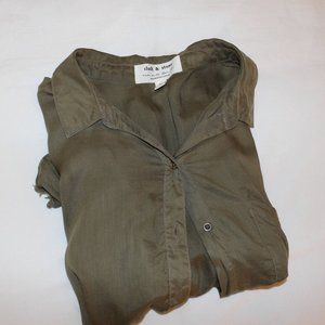 Cloth&Stone (Anthropologie) Lightweight button down with fringe details